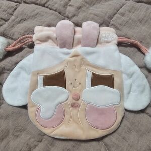 Cute Pink and White Kids Plush Bag